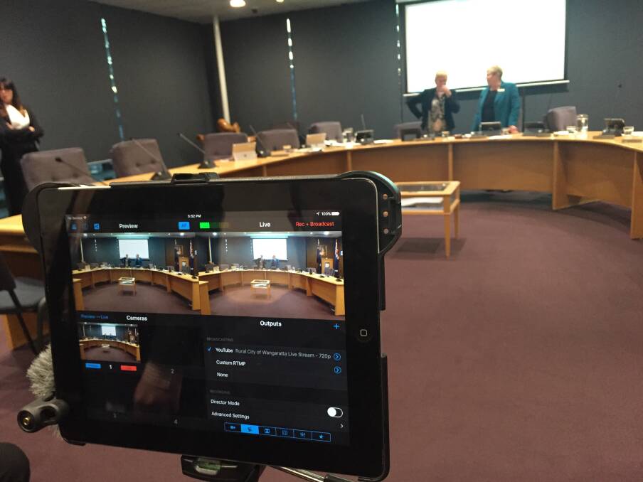 Out of the frame: Wodonga Council has decided to shy away from live streaming its meetings. Wangaratta Council uses iPads to broadcast its monthly gatherings.