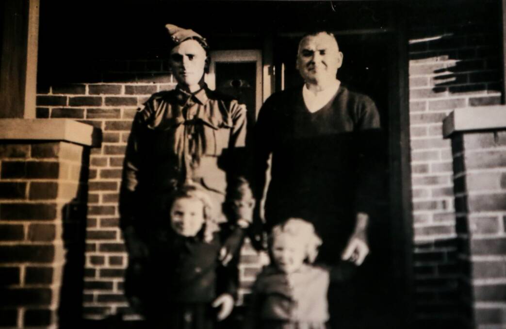 Diggers: Mr Howse's father known as Jack and grandfather Arthur with his aunts during World War II.