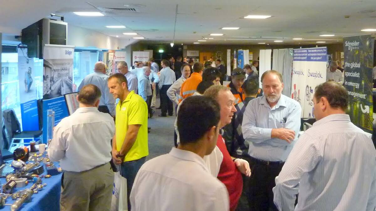On show: Exhibitors at a previous IICA expo at Wollongong. A similar show will be held in Albury on Wednesday.