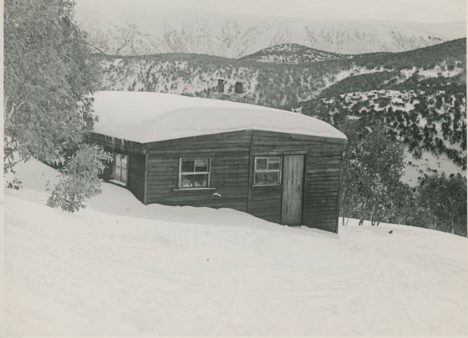 HISTORY-MAKER: Skyline, the first ski club lodge built on Falls Creek, was constructed 70 years ago amid secrecy. It was demolished in the 1970s but its impact on alpine tourism was profound. Picture: MEYER FAMILY COLLECTION