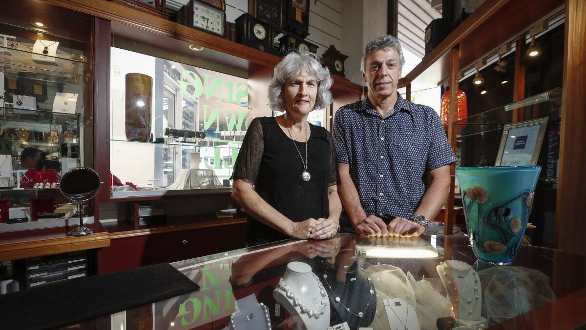 Time's up: Glenda and Michael Fogarty will close for the last time on Friday after having been trading in Wodonga's High Street since 1994.