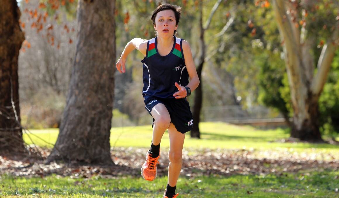 TALENT TO BURN: Ollie Hollands is quickly becoming a sports star like his dad after taking second at the national cross country titles.