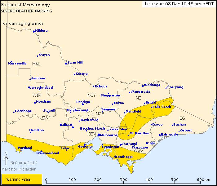 The warning zone. (Source: BoM)