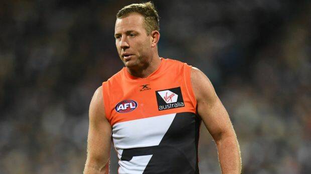 Hard yards: Steve Johnson struggled to make an impact against his former teammates. Photo: AAP