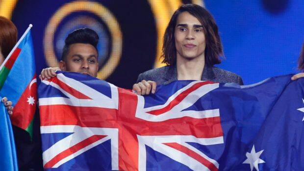 Isaiah Firebrace, representing Australia, poses during the first semi final of the 62nd Eurovision Song Contest. Photo: Michael Campanella/Getty Images