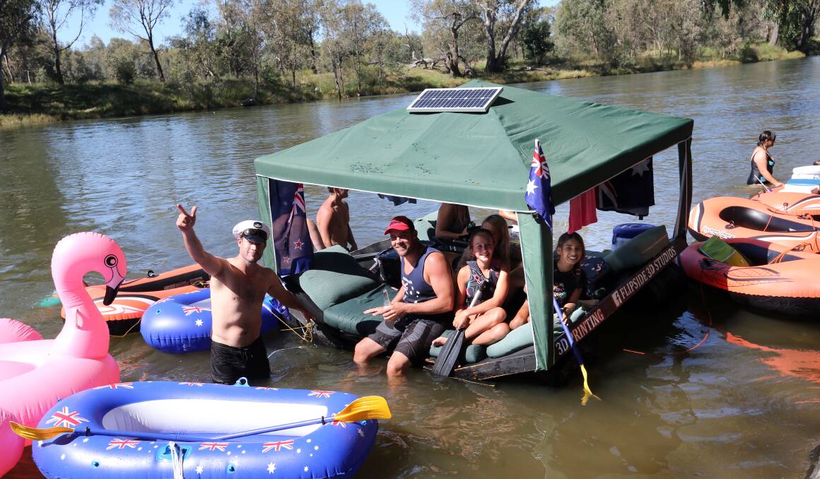 Ahoy Captain! On the Murray at Noreuil Park, Australia Day. Photo: (Merk/Mulcahy)