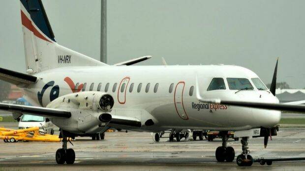 The propeller sheared off the Regional Express Saab 340 in midair on Friday.  Photo: Grahame Hutchison