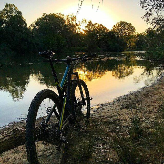One way to cool off! Instagram #picoftheday by @cartsography by the Murray in Albury. 