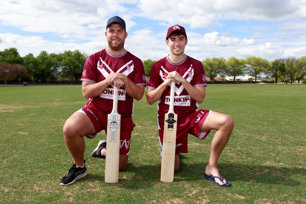 WODONGA'S STOKED: Premiers Wodonga will field Andrew Weighell (left) and Rob Foreman from English club, Stokesley. Picture: SIMON BAYLISS
