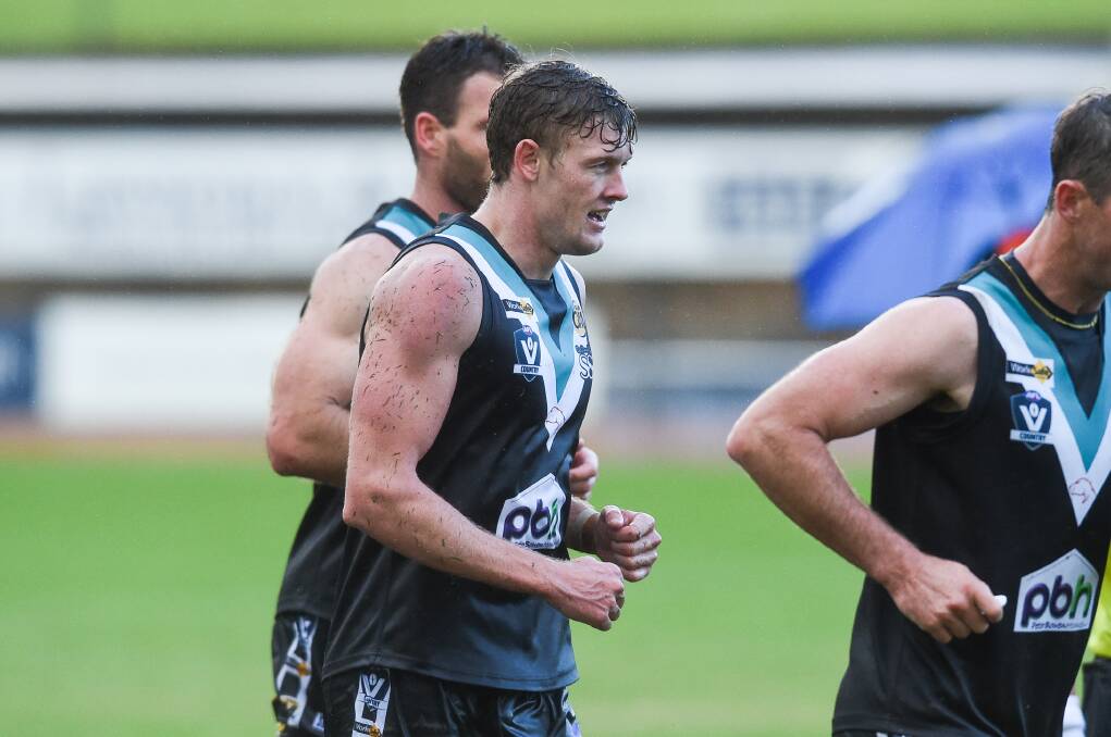MEREDITH'S MOUNTAIN: Nick Meredith recently took on Collingwood giant Mason Cox at VFL level. Picture: MARK JESSER