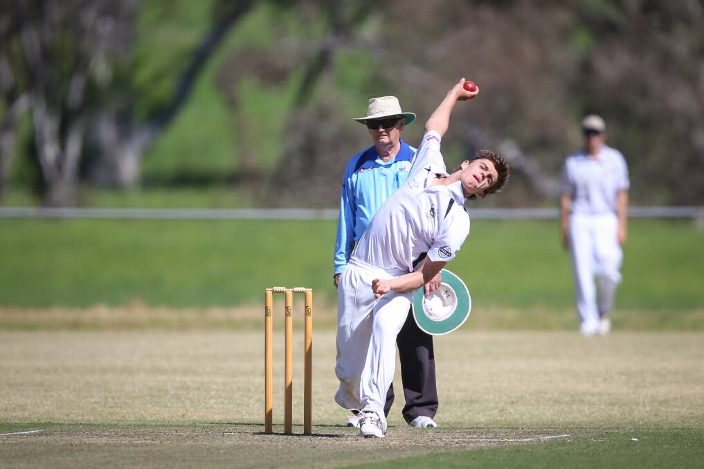 YOUNG GUN: Rising Kiewa quick Ryan Bartel claimed 3-24 against Mount Beauty. He then struck 22 in the middle order.