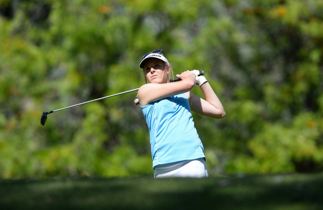 TOP CONTENDER: Wodonga Golf Club member Maddie Peters fired an opening round 83 to sit only two shots from the lead in Albury's Inland title. Picture: MARK JESSER