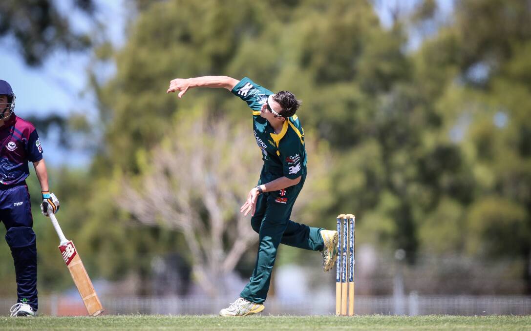 CAVALRY COMING: North Albury's Ash Borella sends down a delivery, with two all-rounders potentially set to return. 