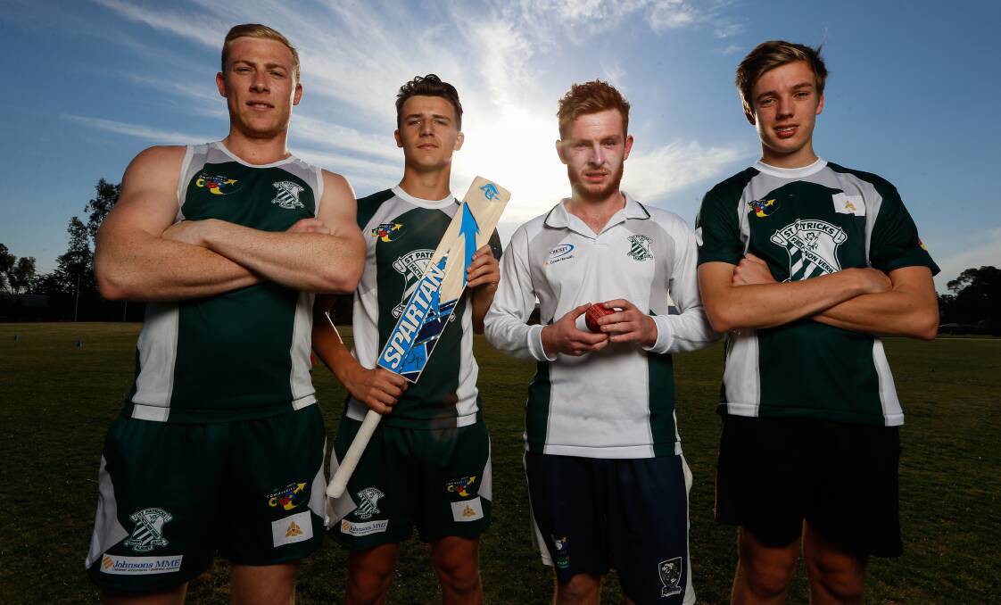 CENTURY MAKER: St Patrick's Matt Crawshaw, third from left, says mental mistakes were behind his early season struggles.