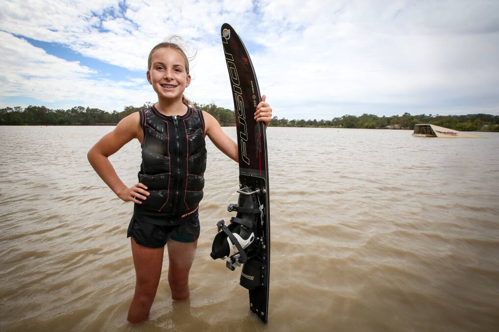 YOUNG GUN: Lara Butlin continues the Albury-Wodonga Waterski Club's rich nursery after gaining national selection. Picture: JAMES WILTSHIRE