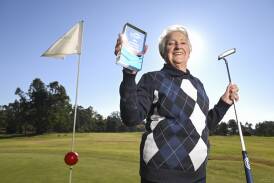 Rita Quanchi won Wodonga Golf Club's C grade women's championship - at 90. Picture by Mark Jesser