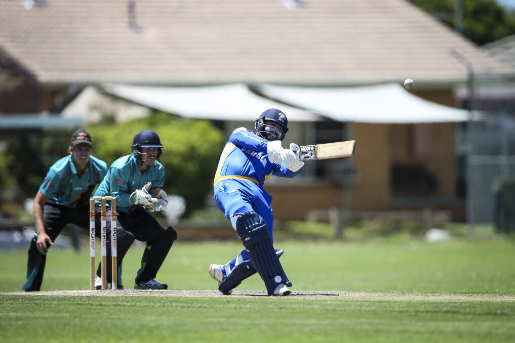 Belvoir coach Josh Warren smashed 22 runs in over over to reach his 50 against East Albury.