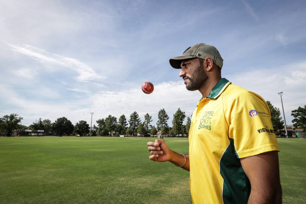 HE'S BACK: Visa issues have derailed Sahib Malhotra's season, but he's now determined to guide Tallangatta to the grand final. Photo: JAMES WILTSHIRE