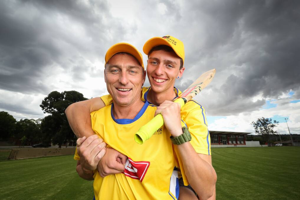HAPPY DAYS: New City father-son Steve and Adam McLennan will play first grade for the first time together against North Albury. Picture: MARK JESSER