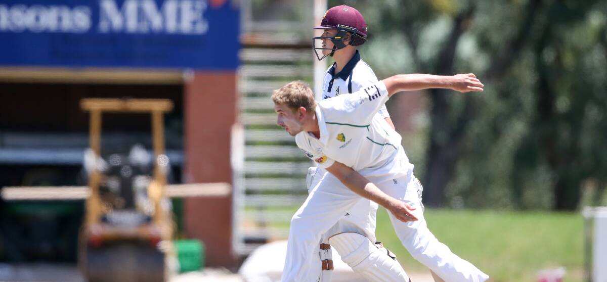 TEAM EFFORT: North Albury paceman Rob Hartnett claimed 1-23 from 14 overs as North bowled out Albury for only 149.