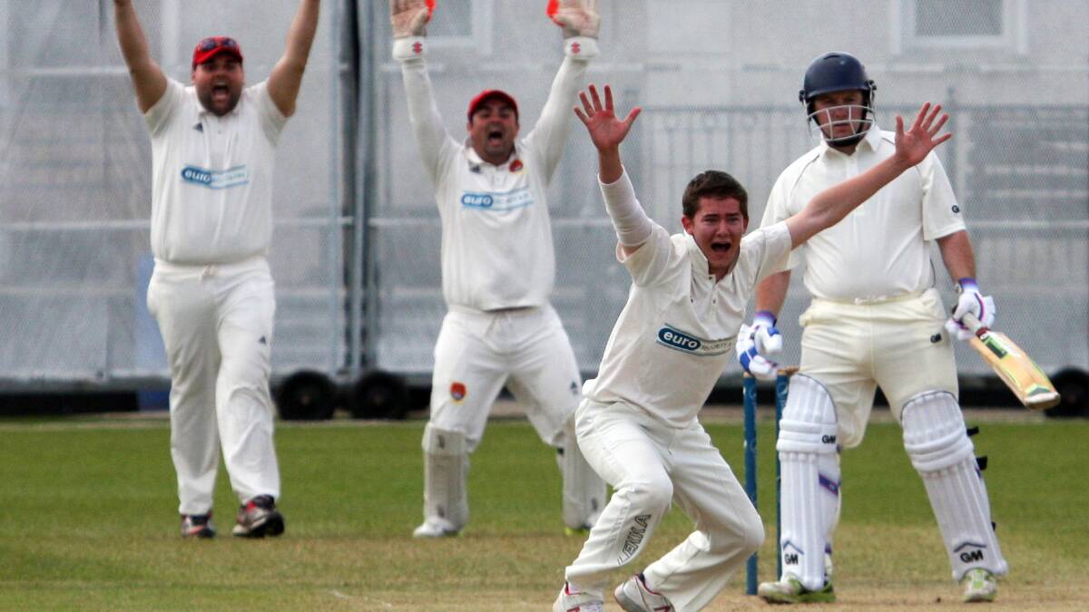 GOOD SHOUT: Belvoir's Aaron Gillespie will be a key component of the Eagles' attack against Lavington. Picture: Barry Chambers-Cricket Europe