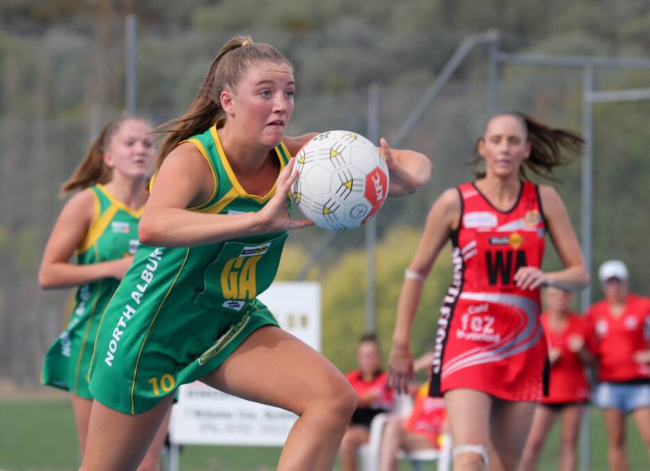 North Albury's Grace Senior was outstanding for the O and M in the State titles.
