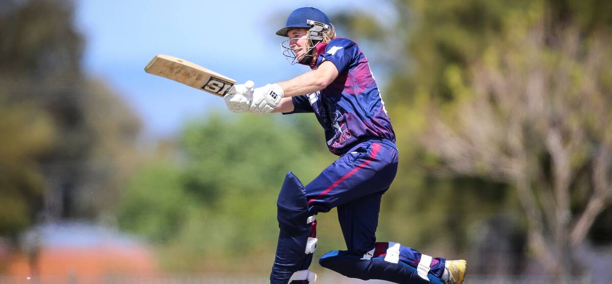 HE'S OUT: Crows' coach Dylan Weeding fell from this delivery, but he top-scored in the 24-run win over North Albury. Weeding posted 59, with two boundaries.