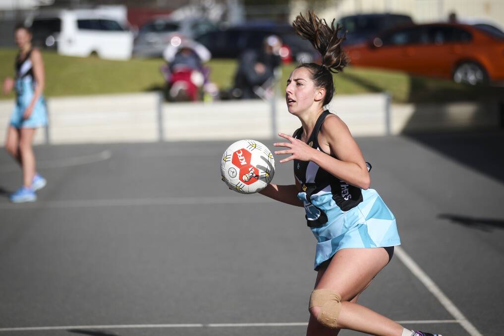 MARVELLOUS MADDY: Lavington's Maddy Lloyd made everyone stand up and take notice with a best on court performance at centre against Wodonga. Pictures: JAMES WILTSHIRE