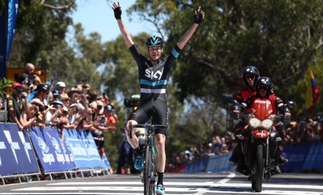 CROWD PLEASER: British road racer Chris Froome will be one of the world's biggest sports stars to compete in the region in the Herald Sun Tour.