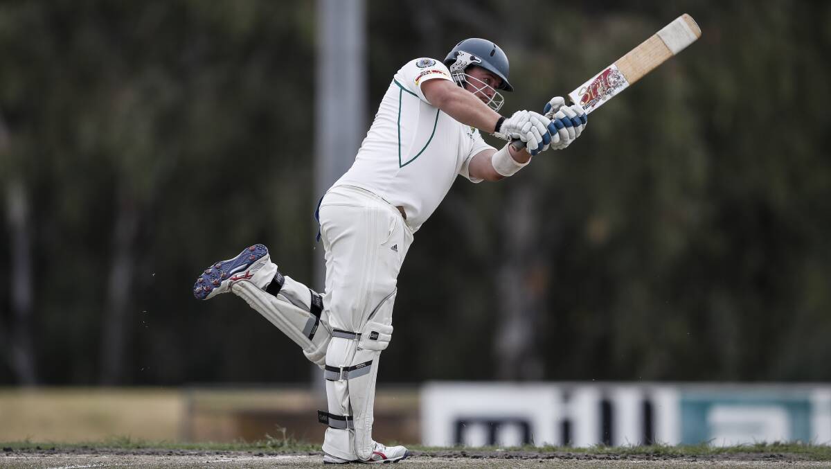 ALL CLASS: North Albury's David Farrell plays a typically classy shot during his innings against East Albury. North ended the Crows' season. Picture: JAMES WILTSHIRE