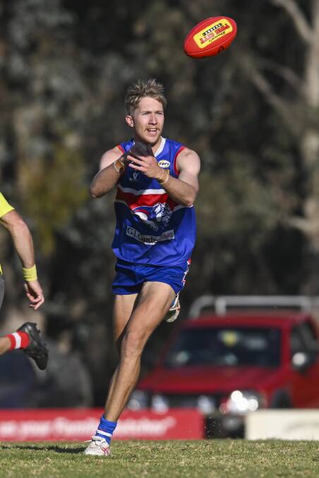 Young Bulldog Spencer Wungluck had the unenviable task of rucking against Swans big men Jeremy Luff and Dean Heta on the weekend. Picture by Mark Jesser