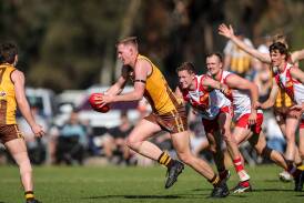 Big Hawk Tristan Mann is looking forward to the challenge of rucking against Swans duo Dean Heta and Jeremy Luff on the weekend. 