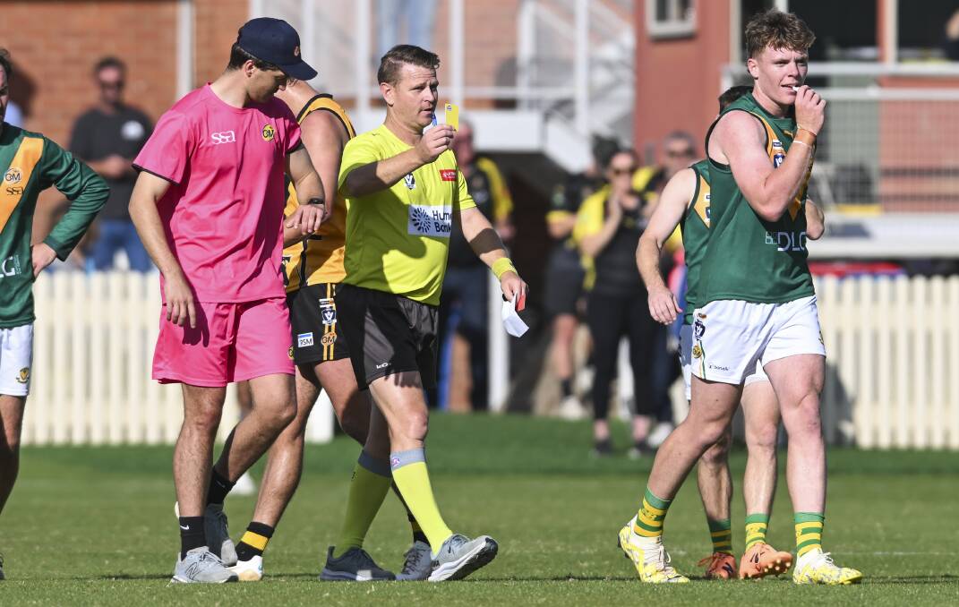 Murphy was reported by the field umpire during the second quarter of last week's Anzac Day clash against Albury after an incident involving Tom O'Brien.