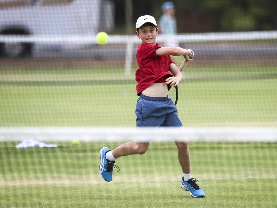 BORDER TALENT: Albury product Rory Parnell has been in excellent form at this week's Victorian Junior Grasscourt Championships in Wodonga. Pictures: JAMES WILTSHIRE