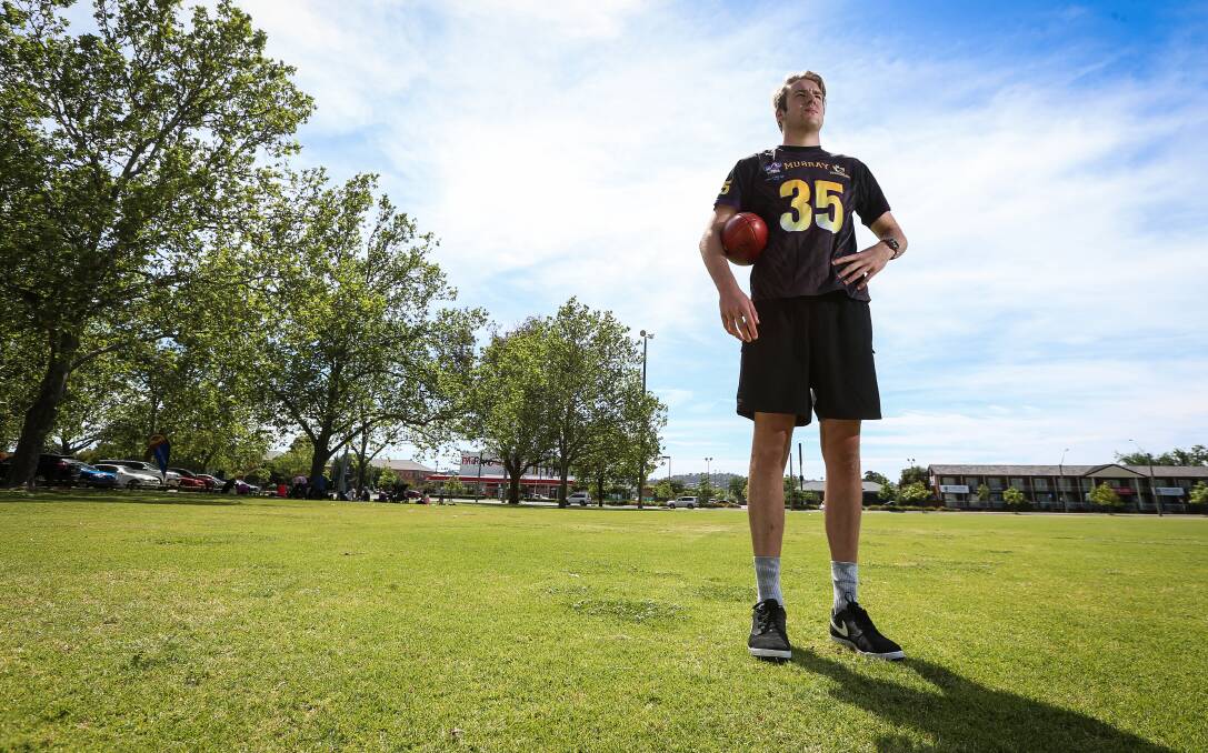 NERVOUS WAIT: Albury's Max Lynch hopes he has done enough to get picked up during next Friday's AFL national draft. Picture: JAMES WILTSHIRE