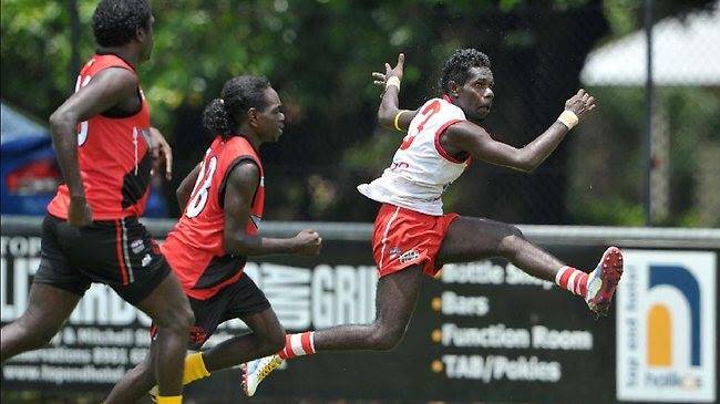 BIG CHANGE: Harley Puruntatameri has signed with Myrtleford from the Tiwi Bombers in the Northern Territory. 