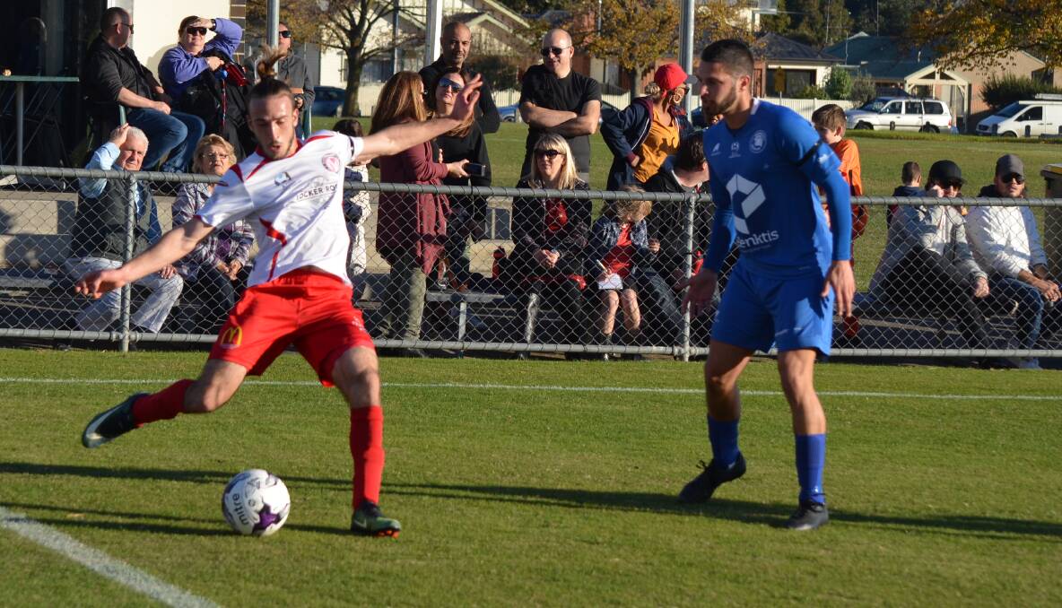 POTENT: Gonzalo Freddi continued to create chances on goal for Murray United against Brunswick City on Saturday, but ultimately the Border side couldn't convert one to steal the three points. Picture: ROGER FINDLAY
