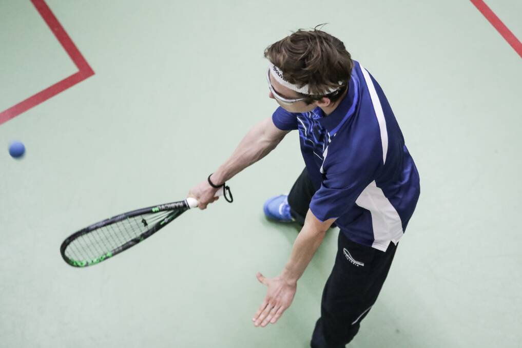 BORDER TALENT: Albury squash and racquetball export Alex Baines has continued to rise through the ranks of both sports in the past year. Picture: JAMES WILTSHIRE
