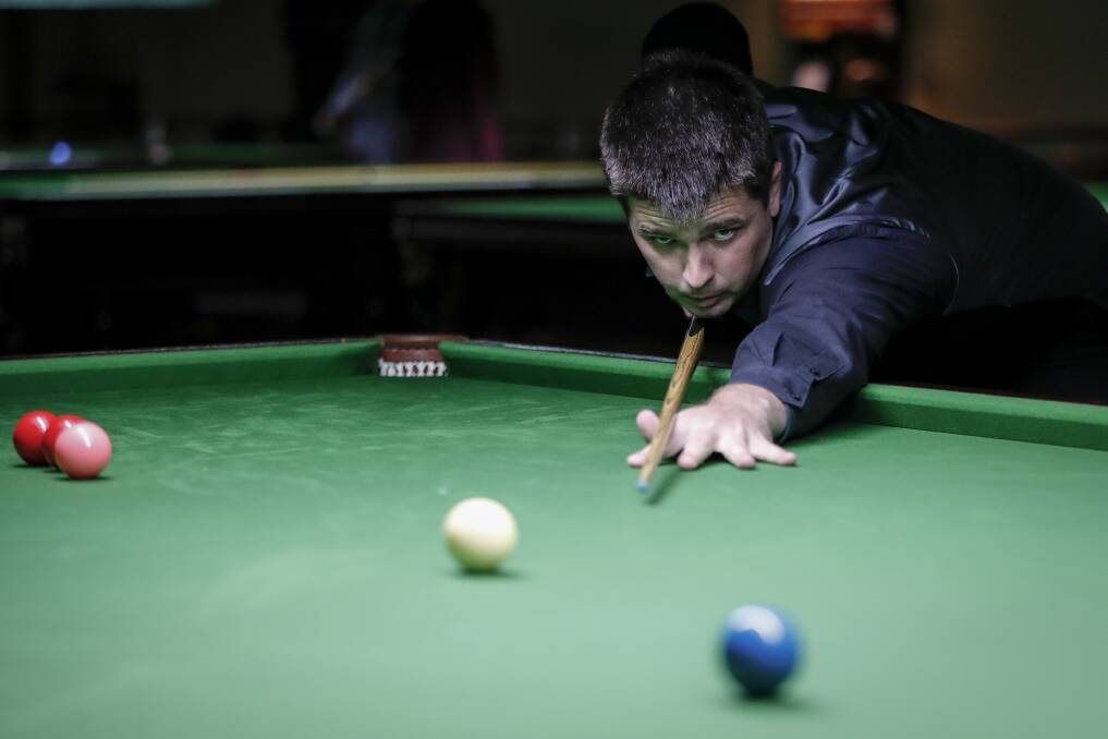 TAKE AIM: Border snooker star Shaun Dalitz will clash with some of the world's leading professionals at the World Games in Poland in July. Picture: JAMES WILTSHIRE