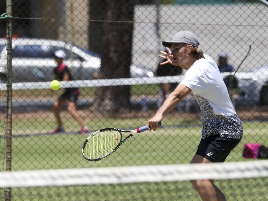 MAIN MAN: Sydney's Blake Bayldon was the standout in the open men's event, claiming the final 6-4, 6-0 at Wodonga Tennis Centre on Saturday.