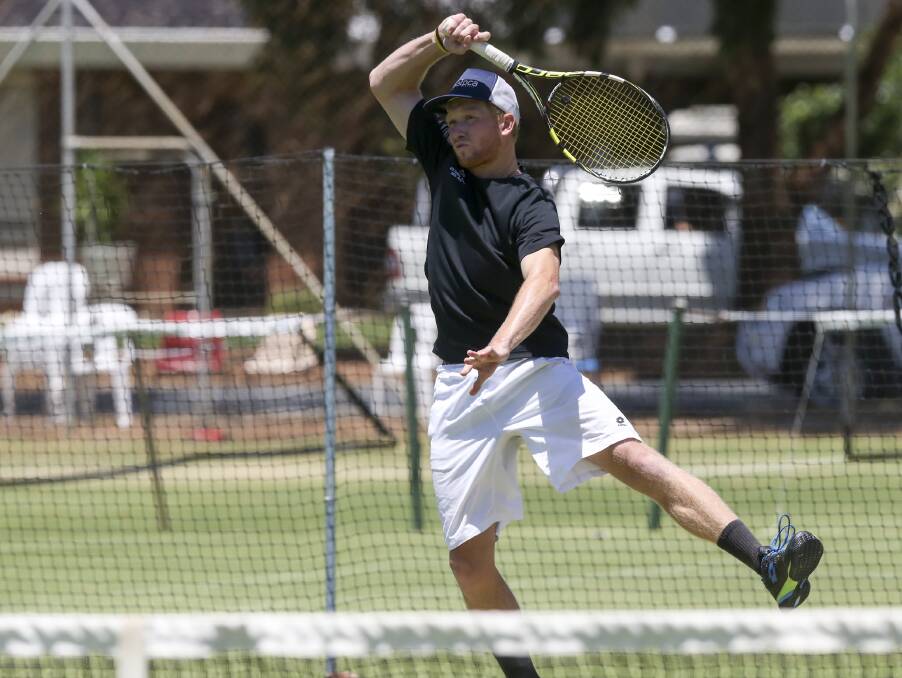 BALANCING ACT: Nicholas Turnham had plenty of highlights during the open men's final at the Victorian Junior Grasscourt Championships on Saturday.