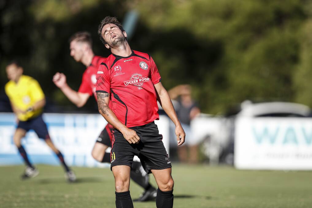 BACK OF THE NET: Zac Walker was Murray United's only goal scorer in the 3-1 loss to Goulburn Valley Suns. Picture: JAMES WILTSHIRE