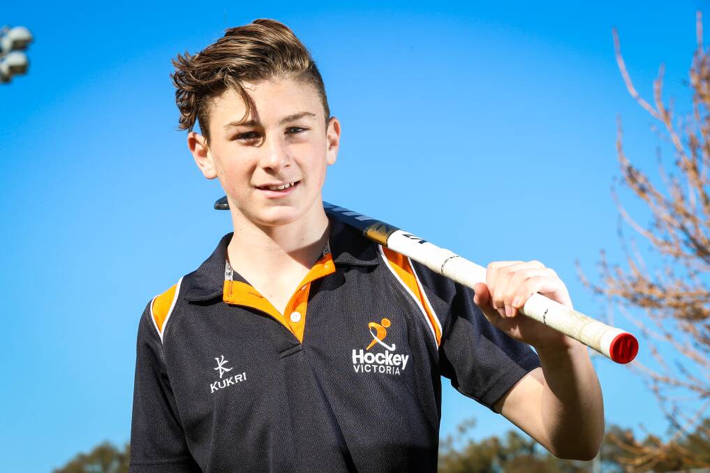 STATE DUTIES: Hockey Albury-Wodonga junior Luke Norie is one of four from the region to make a Victorian under 13 representative team. Picture: JAMES WILTSHIRE