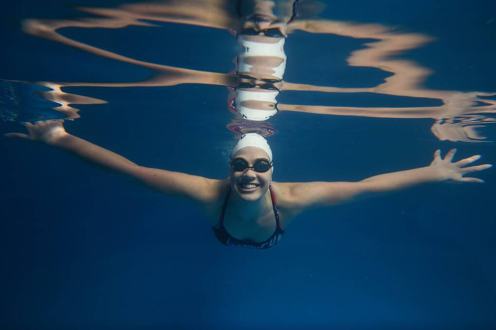 Mikaela Clemson isn't nervous about giving up her life in Albury to study and swim in the US. Picture: MARK JESSER