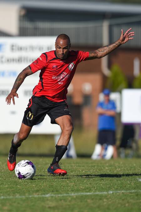 STAY FOCUSED: Archie Thompson said despite Murray United's promotion chances having faded, there is plenty to be achieved in the final six games.