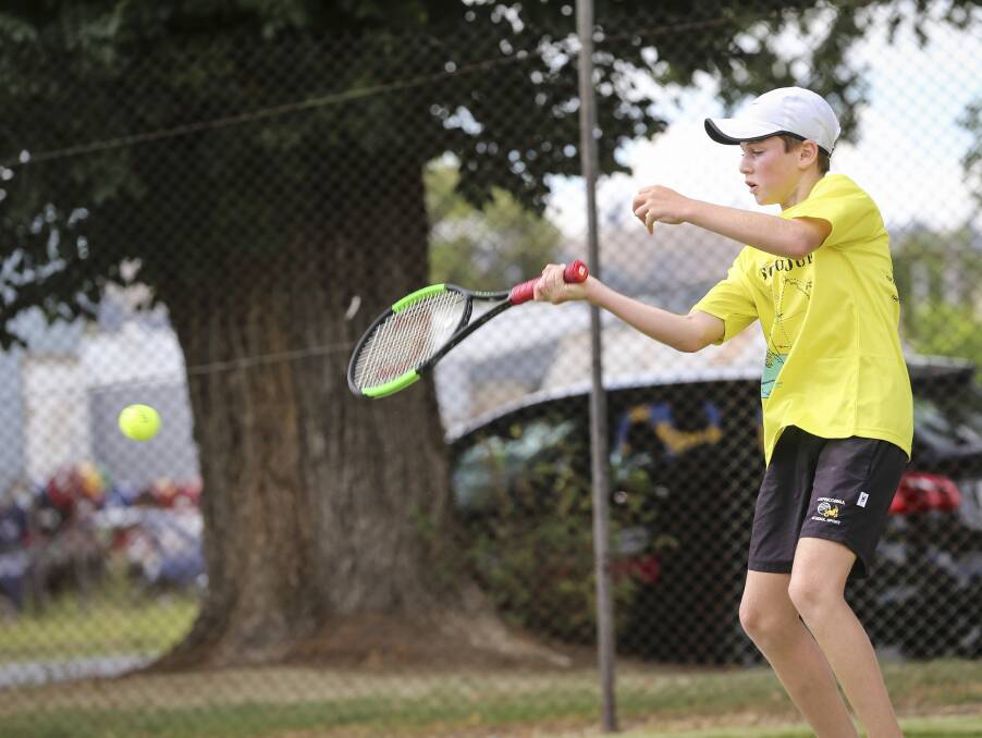 COMPOSED: Mackay's Etienne Horak laps up his time on the Albury grass courts during the annual Margaret Court Cup. Picture: JAMES WILTSHIRE