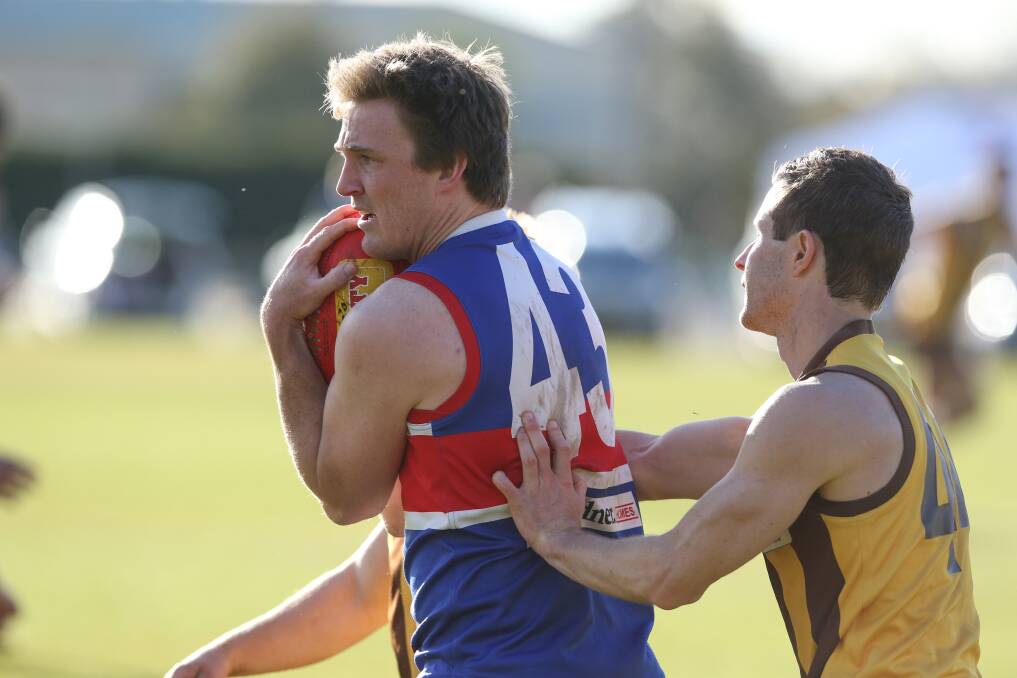 MOVING ON UP: Thurgoona's Kade Brown jumped into fourth spot in the TDFL Player of the Year award after snaring five votes against Dederang-Mount Beauty.