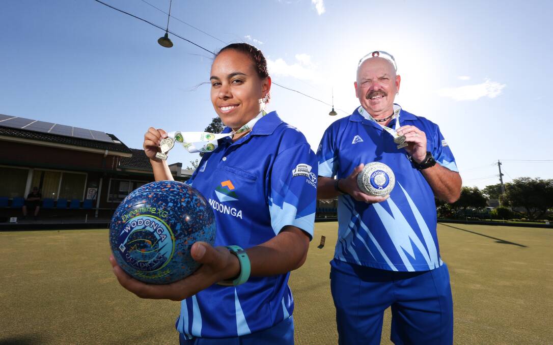 OUTSTANDING FORM: Wodonga Bowling Club's Kylie Whitehead and Paul Davies have both claimed national titles this month. Picture: KYLIE ESLER