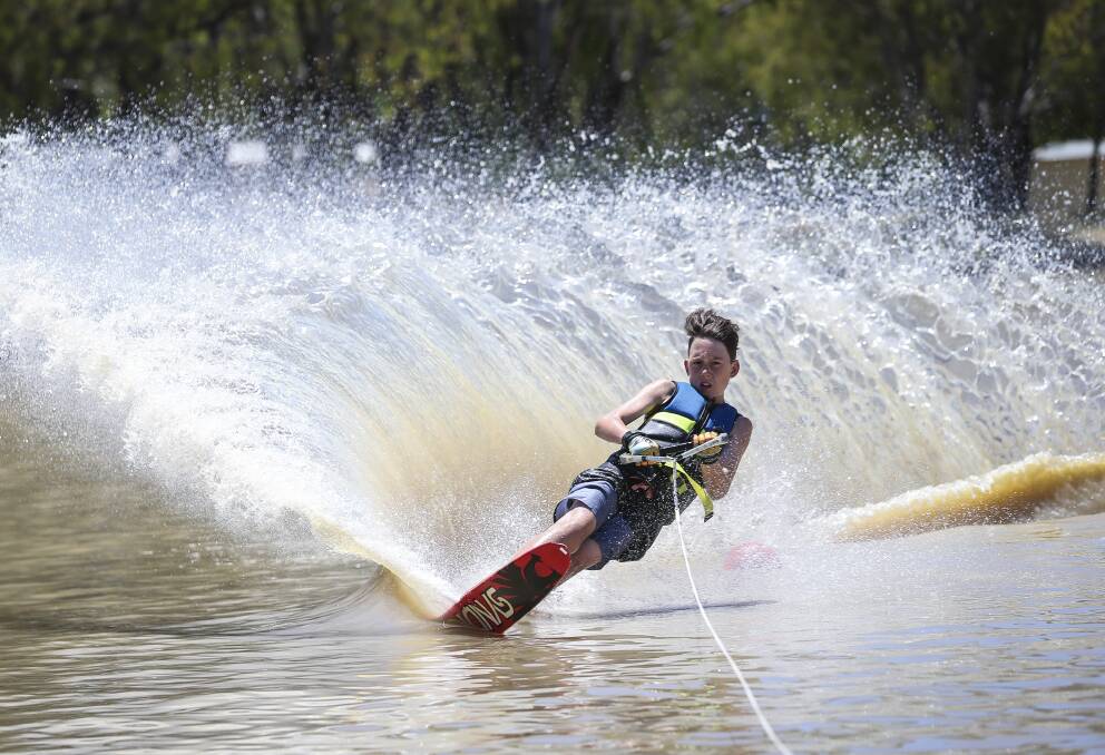 YOUNG STAR: Local water skiing talent Daniel Finnimore is the Australian under 10s champion after a strong display in the Malibu Series on the weekend. Picture: JAMES WILTSHIRE