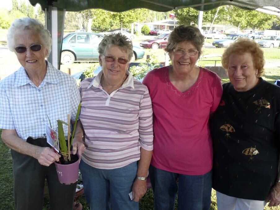 Mary Edney, Sandra Kitt, Nancy Waldron and Pearl Sebastian at the Northern Albury Anglican Parish fete in 2010. File picture